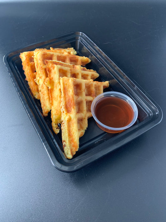 Keto Waffles with Homemade Keto Syrup