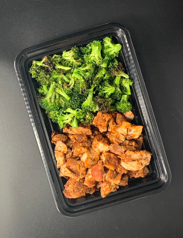 Smoked Chicken with Broccoli